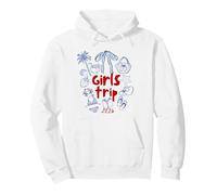 Girls Trip 2026 Squad Beach Blue Bows Group Matching Vintage Pullover Hoodie
