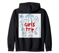 Girls Trip 2026 Squad Beach Bows Group Matching Vintage Zip Hoodie