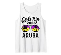 Girls Trip Aruba 2026 Vacation Weekend Birthday Squad Tank Top
