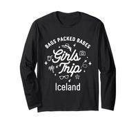Girls Trip Babes Vacation Travel Iceland Long Sleeve T-Shirt