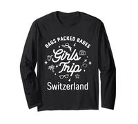 Girls Trip Babes Vacation Travel Switzerland Long Sleeve T-Shirt
