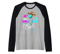 Girls Trip Bali 2026 Vacation Weekend Birthday Squad Raglan Baseball Tee
