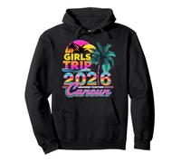 Girls Trip Cancun 2026 Tropical Vacation Pullover Hoodie