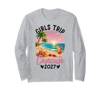 Girls Trip Cancun 2027 Beach Vacation Long Sleeve T-Shirt