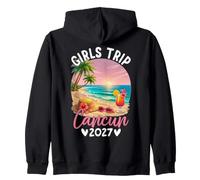 Girls Trip Cancun 2027 Vacation Zip Hoodie