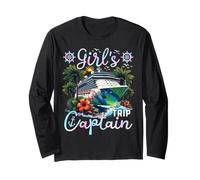 Girl's Trip Captain Cruise Vacation Long Sleeve T-Shirt