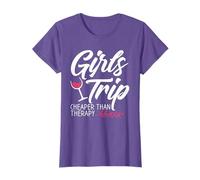Girls Trip Cheaper Than A Therapy 2021 Fun Party Wine T-Shirt
