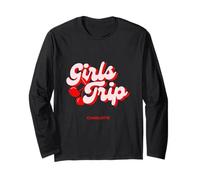 Girls Trip Cherries Charlotte North Carolina Vacation Long Sleeve T-Shirt