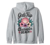 Girl's Trip Clearwater Beach Florida Travel Crew Besties Zip Hoodie