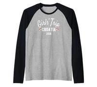 Girls' Trip Croatia 2026 | Girls Travel Vacation Raglan Baseball Tee