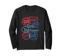 Girls Trip Forever Matching 2026 Passport Stamp Long Sleeve T-Shirt