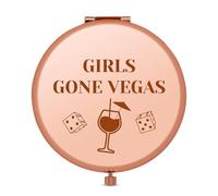 Girls Trip Gifts Portable Folding Makeup Mirror Weekend Gifts for Girls Compact Makeup Mirror for Sister Friendship Gifts for Her Funny Vegas Gifts Graduation Wedding Birthday Gift for Friends