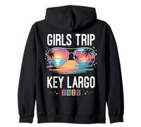 Girls Trip Key Largo 2025 Summer Vacation Girls Weekend Zip Hoodie