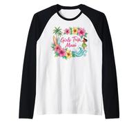 Girls Trip Maui Hawaii Beach Vacation Memories Raglan Baseball Tee