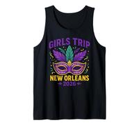 Girls Trip New Orleans 2026 Mardi Gras Mask Beads Matching Tank Top
