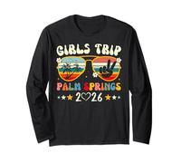 Girls Trip Palm Springs 2026 Summer Vacation Matching Retro Long Sleeve T-Shirt