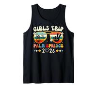 Girls Trip Palm Springs 2026 Summer Vacation Matching Retro Tank Top