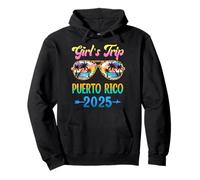 Girl's Trip Puerto Rico 2025 Summer Vacation Sunglasses Pullover Hoodie