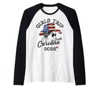 Girls Trip South Carolina 2026 Weekend Vacay Birthday Squad Raglan Baseball Tee