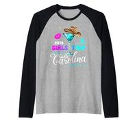 Girls Trip South Carolina 2026 Weekend Vacay Birthday Squad Raglan Baseball Tee
