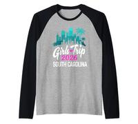 Girls Trip South Carolina 2026 Weekend Vacay Birthday Squad Raglan Baseball Tee