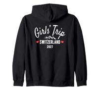 Girls' Trip Switzerland 2027 | Girls Travel Vacation Zip Hoodie