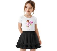 Girls Tutu Skirt 3 Layered Tulle Ruffle Party Skirt for Dance Ballet 1-10Y
