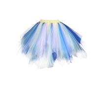 Girls Tutu Skirt Carnival Performance Skirt Elasticated Waist Ballet Dance Skirts A-Line Solid Color Elegant Minimalist Stage Performance Holiday Gathering Sky Blue 110