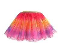 Girls Tutu Skirts Rainbow Toddler Tulle Fairy Ballet Skirt 4 Layers Princess Costume for Dance Show Birthday Party Daily Life Photography School Play Fairy Dress up Gift for Girls 3-8 Years (Pink)