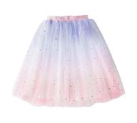Girls Tutu Skirts Rainbow Tulle Ballet Tutu Skirts Toddler with Sequin Star 4 Layers Princess Tutus Dresses Fairy Costume for Birthday Party Gift for Girls 3-8 Years #1224