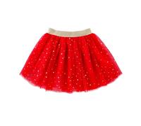 Girls Tutu Skirts Sparkle Sequin Tulle Skirts with Sequin Stars Princess Dresses Layers Ballet Dance Toddler Baby Tulle Star Costume for Girls Rave Costume Party Dance Running Cosplay1-10 Years Red