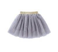 Girls Tutu Skirts Sparkle Sequin Tulle Skirts with Sequin Stars Princess Dresses Layers Ballet Dance Toddler Baby Tulle Star Costume for Girls Rave Costume Party Dance Running Cosplay1-10 Years Grey