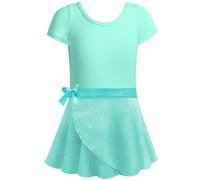 Girls Two Piece Ballet Dance Dress with Heart Design for Gymnastics Practice and Performance Costume Short Sleeve Outfit Formal Dresses Princess Party 2 Year Old Girl Fairy