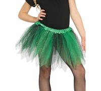 Girls' two-tone black and green sequined tutu