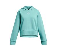 Girl's Under Armour Juniors Rival Fleece Cropped Hoodie in Green