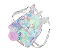 Girls Unicorn Backpack with Sequins for Preschool Camping Shopping | PU and Polyester Build, Zipper Closure, Lightweight Carry, Keeps Belongings Safe, Colorful Style for Daily Use
