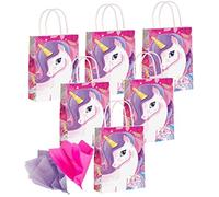 GIRLS UNICORN DREAMS PINK BIRTHDAY PARTY FAVOUR TREAT GIFT BAGS + TISSUE SHEETS (2)