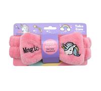 Girls Unicorn Headband - Soft Plush Pink Hair Band with Bow & Embroidered Unicorn - Fun Girls Headband for Dressing Up, Spa & Everyday Use