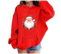 Girls Unisex Christmas Jumpers Xmas Gnomes Hoodies For Teen Girls Boys Christmas Costume Girls Long Sleeve Round Neck Hooded Sweatshirts Soft Loose Top Pullover Children Letter Casual Sweatshirts