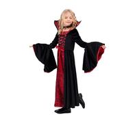 Girls Vampire Costume Kids Gothic Dress Loyal Vampire Halloween Costume Childrens Queen Dress Role Play, Cosplay, Dress Up Costumes (Black, 11-12 Years)