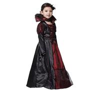 Girls Vampire Costume Vampire Princess Halloween Fancy Dress Costume Vampiress Fancy Dress Costumes For Children - Dresses And Collar - Vampires Costumes For Halloween, Carnival And Parties (BD, 140)