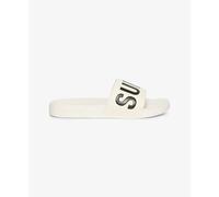 Girls' vegan pool slides Superdry Core Blanc 3/4 ans