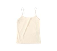 Girls Vest Cotton Camisole Sleeveless Tank Top Kids Toddler Summer Solid Training Undershirts Soft Slim Athletic Workout School Cropped Underwear Clothes (3-Beige, 7-8 Years)