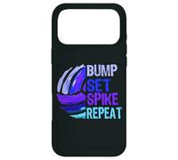 Girls Volleyball Bump Set Spike Repeat Blue/Purple Case for iPhone 17 Pro Max