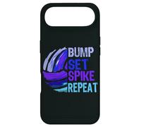 Girls Volleyball Bump Set Spike Repeat Blue/Purple Case for iPhone Air