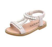 Girls Walking Sandals Size 10 Peal Straps Flat Sandals Elastic Ankle Strap Sandal Wide Fit Soft Sole Sandal Bright Diamond Open Toe Shoes Casual School Shoes Fashion Dressy Up Shoe