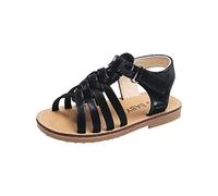 Girls Walking Sandals Size 10 Strappy Crossover Roman Sandals Plain Leather Flat Sandal Soft Leather Buckle Sandal Wide Fit Open Toe Shoes Fashion Soft Sole Shoes Cute Summer Beach Shoe