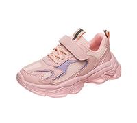 Girls Walking Shoes Size 5 Two-Tone Running Sneakers Mesh Breathable Trainers Summer Casual Platform Sneakers Lightweight Non Slip Sneaker Wide Fit Slip On Trainer School Shoe Pink