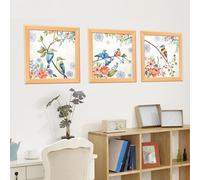 Girls Wall Stickers for Bedrooms Flowers Bathroom Floral Wall Art Sticker with Tree Branch Birds 1908