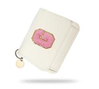 Girls Wallet, Initial Women's Wallets, White Small Wallet for Kids with 5 Card Slots Holder, Personalised Purses Gifts for Girls and Women, Birthday Gift, Christmas Gifts, Travelling Wallets Gift (G)
